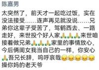 童星陈辰离世年仅38岁 好友陈嘉男发言伤痛令人动容