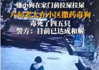 女子疑在小区内撒药致多条狗死亡 真相到底是什么?