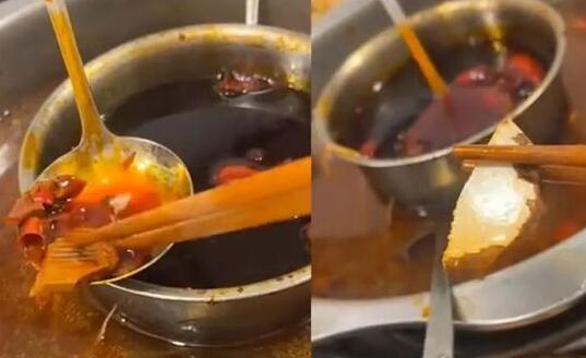 火锅中吃出瓷砖 重庆立案调查 店家并未给出具体解释